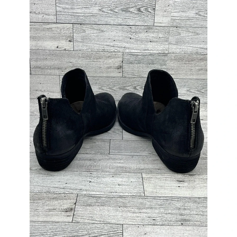 Born Shoes Women Size 9 Black Suede Leather Boots Back‎ Zip Casual CBFD19 F33603